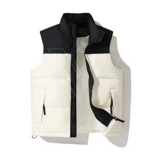 Custom Logo Winter <b>Quilted</b> Sleeveless Jacket Plus Size Men's Vest <b>Waistcoats</b> Puffer Men's Vest - Product Image 3