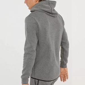 ชุดวิ่งออกกำลังกายสำหรับผู้ชายชุดกีฬาผ้าโพลีเอสเตอร์มีซิปเต็มชุดออกกำลังกายแบบลำลองโลโก้ออกแบบได้ตามต้องการ - Product Image 3