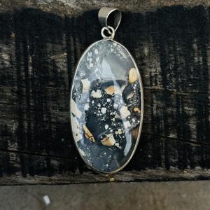 Tendance 925 Sterling Silver Plaqué Or Collier Naturel Maligano jaspe Cristal ovale Femmes Mode Pendentif Charme Accessoire - Product Image 1