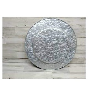 Argent Antique Haute Vente Ferme Galvanisé En Détresse Métal Chargeur Plaques Écologique De Mariage Dîner Décoration De Table - Product Image 6