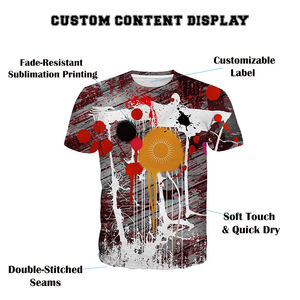 Camiseta Deportiva Sublimada para Hombre, Camiseta Sublimada Personalizada, Transpirable, de Secado Rápido, Ligera, Diseño e Impresión Personalizados, OEM - Product Image 5