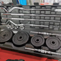 SK Factory Direct Ensemble d'haltères réglables 15-58kg Plaques de poids en fonte avec étui de transport pour l'entraînement en force