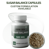Marque privée 150 Capsules Supplément à base de plantes Équilibre de sucre personnalisable avec extrait de Sertia Chirata Phyllanthus Niruri