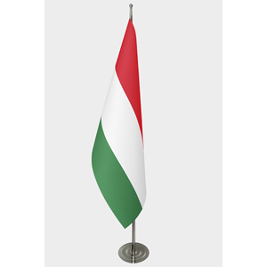 Official Hungary Indoor <b>Flag</b> Digital Printed Silk Polyester Plastic Targeted <b>for</b> Automotive Insurance Education Aluminum <b>Pole</b> - Product Image 1
