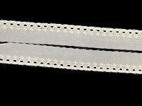 Tissu en dentelle de coton étroite écologique le plus vendu, dentelle à œillets, bordure festonnée, broderie florale, bordure douce blanche, robes, kurta