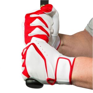 Gants de frappeur de baseball à longue manchette Gants en cuir Cabretta de frappeur de softball pour adultes durables professionnels - Product Image 1