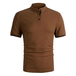 เสื้อโปโลแขนสั้นสำหรับผู้ชาย, เสื้อยืดผ้าฝ้าย230 GSM คอตั้งเสื้อโปโลขนาดพิเศษ - Product Image 1