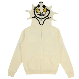 Best Quality 100% Cotton Fleece Full <b>Zip</b> <b>Hoodie</b> for Men Solid <b>Black</b> Custom XS Size Embroidery Puff Printing Winter Collection - Product Image 3