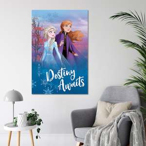 Modern Style Frozen 2 <b>Poster</b> 'Destiny Awaits' Wall Art Made of Paper - Product Image 3