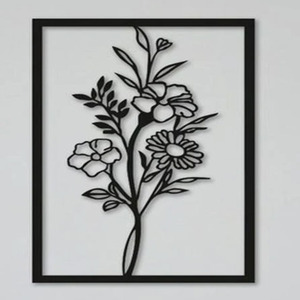 Décoration murale en métal Art mural abstrait Boho Décor moderne du milieu du siècle Art mural minimaliste - Product Image 5