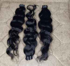 Extensions de cheveux humains indiens Remy naturels Mèches de cheveux de qualité 100% sans poux sans produits chimiques - Product Image 1