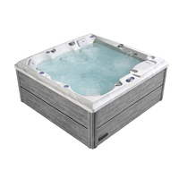 Nouvelle salle de bain de luxe hydromassage 5 personnes 2M Baignoire de massage Baignoire à remous autoportante en acrylique pour baignoire de jardin