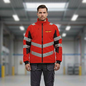 Veste de sécurité personnalisée avec logo OEM, classe 2 ANSI, imperméable, LED clignotante, bande réfléchissante haute visibilité, vêtements de travail pour hommes - Product Image 1