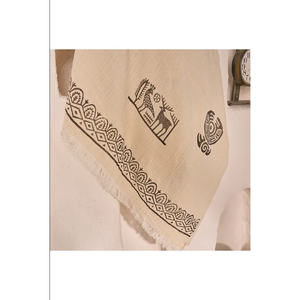 Toalla de Baño y Playa Ligera con Diseño Hitita, 100x200cm, de Algodón Turco, Secado Rápido, Estilo Muselina Pestemal - Product Image 2