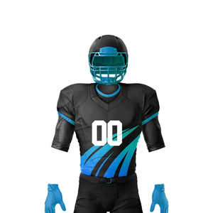 Uniforme de football américain personnalisé de haute qualité, vente en gros de vêtements d'équipe sportive avec manches courtes grande taille, prix bas, OEM - Product Image 4