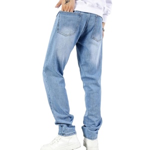 กางเกงยีนส์ผู้ชายเอวลอยกลางระบายอากาศได้ดีขนาดใหญ่พิเศษสำหรับผู้ใหญ่สวมใส่สบาย - Product Image 3