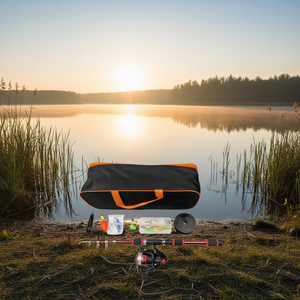 Canna da Pesca BDT 1.8m ''AK200'' con Mulinello, Borsa <span class=keywords><strong>Rossa</strong></span> e Set <span class=keywords><strong>di</strong></span> Esche - Attrezzi e Accessori da Pesca Premium - Product Image 3