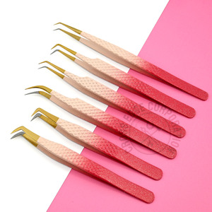 Pince à cils Diamond Grip la mieux notée, légère, pour isolation 35 et volume 90, avec pointe en fibre antidérapante pour extensions de cils - Product Image 1