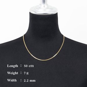 Grades de luxe qualité impressionnante vêtements occasionnels K18 12DCT 50cm7g chaînes colliers bijoux mode - Product Image 1