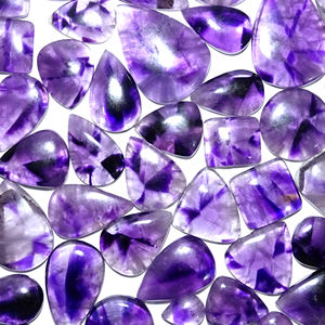 Vente en gros cabochon d'améthyste naturelle belle pierre précieuse en vrac de quartz pour la fabrication de bijoux belle et naturelle - Product Image 1