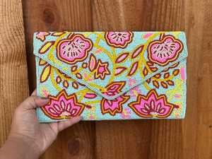 Bolso con cuentas multicolor con asa, bolso de mano, bolso de mano informal, artesanía india, hecho a mano, bolso Baguette, - Product Image 5