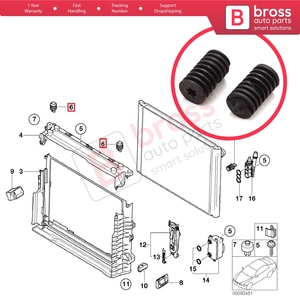 BSP1122 ชุดอุปกรณ์ปรับระดับหม้อน้ำด้านบน 2 ชิ้น รุ่น 7514402 17117514402 สำหรับ 1 3 5 7 X3 X5 Z4 - Product Image 5
