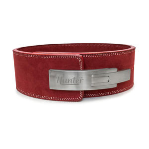 Hunter Sports Ceinture de dynamophilie en cuir Boucle de levier en acier solide Ceintures de soutien arrière Deadlifting Formation Haltérophilie Ceinture de gymnastique - Product Image 1
