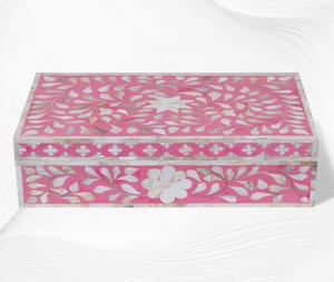 Boîte décorative de haute qualité en résine indienne faite à la main et incrustation d'os boîte de rangement de bijoux boîte de conception antique personnalisée - Product Image 4