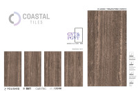 Elegante moderne Traventine Look Innen bodenfliesen X1200X9mm Langlebige klassische Traventino Choco Innen fliesen