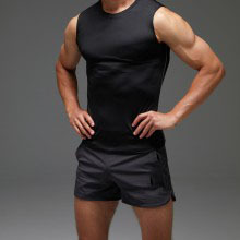 Poids du tissu 180 grammes OEM personnalisé sport personnalisé plaine formation Singulet chemises entraînement 100% polyester poids lourd logo O cou - Product Image 4