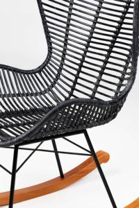 Best Quality Poly <b>metal</b> Rattan Rocking <b>Chair</b> Restaurant Outdoor Furniture Rattan Dining <b>Chairs</b> - Product Image 5