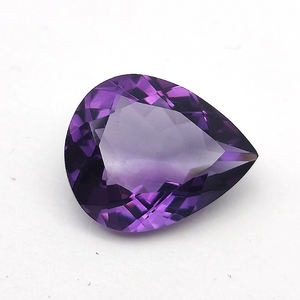 พลอยอะมีทิสต์ธรรมชาติ 10 เม็ด ขนาด 17x14x7 มม. เจียระไนทรงหยดน้ำ น้ำหนัก 87.25 กะรัต คุณภาพสูง พร้อมรูด้านบน ราคา 421 ดอลลาร์สหรัฐ - Product Image 1