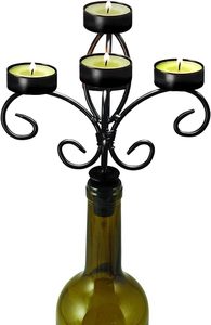 Portavelas de Metal Negro Ecológico con Forma de Flor para Decoración Navideña del Hogar - Product Image 2