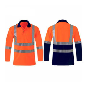 Último diseño Tow -Tone Working Polos de manga larga para hombres Polos de alta visibilidad camisas reflectantes con para hombres - Product Image 5