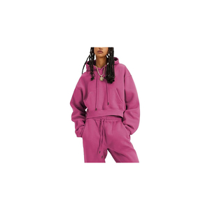 Ensemble de survêtement deux pièces à capuche pour femme, imprimé et orné de strass, respirant, 100 % coton, style urbain personnalisé, prix le plus vendu - Product Image 2
