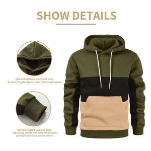 Sudadera con capucha de algodón de peso pesado de alta calidad en blanco personalizado hombres Streetwear Logo personalizado Sudadera con capucha de peso pesado hombres Hhoodie - Product Image 6