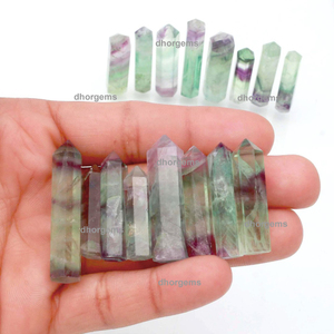 Colgante de Cristal de Fluorita Arcoíris, Gema Natural de Doble Terminación, Torre de Fluorita Azul Verde, Piedra para Joyería Curativa - Product Image 3