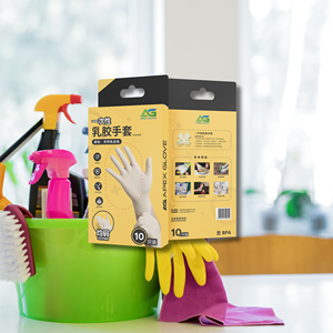 OEM Customized Smooth <b>Latex</b> <b>Gloves</b> Single Use White Soft Comfortable Fit Cleaning Use - Product Image 1