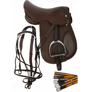 Selle de course de chevaux occidentale, selle de cheval professionnelle, cuir synthétique, équipement en cuir véritable pour les selle de randonnée - Product Image 4