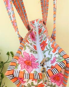 Sac fourre-tout fait main Vintage matelassé à fleurs pour femmes tissu en coton indien avec broderie et chaînes décor fermeture à glissière toutes les saisons - Product Image 6