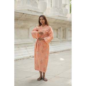 Robe Kimono de Luxe en Coton pour Femme – Peignoir Long Doux et Respirant Taille Unique – Vêtement de Nuit, de Plage, de Détente, pour Demoiselle d'honneur - Product Image 4
