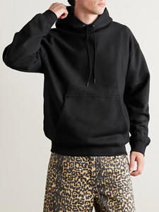 Premium <b>Plain</b> <b>Black</b> Hoodie for Men Unisex Pullover Sweatshirt Custom Logo Printing Cotton Fleece <b>Hoodies</b> Wholesale By Ako - Product Image 2