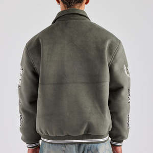 Veste de baseball universitaire pour hommes, veste d'hiver vintage personnalisée pour l'école, veste isolée pour hommes avec fermeture éclair sur le devant de style Eisenhower - Product Image 6