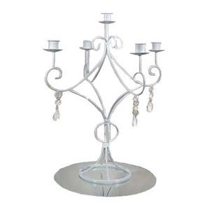 Candelabro de Metal de 5 brazos de estilo de lujo, diseño hecho a mano, acabado chapado en oro, candelabro de Metal - Product Image 5