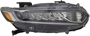 Conjunto de Faros Delanteros para Honda Accord 2018 2019 2020, Lado del Pasajero, Modelo No Touring, LED, Certificado por CAPA, HO2503187 |   33100-TVA-A01 - Product Image 4