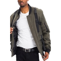 Blouson Bomber Homme 2026 – Fermeture Éclair, Bretelles Ajustables, Décontracté, Coupe-Vent, Imperméable, Respirant, Écologique – Vêtement d'Extérieur Hiver