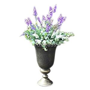 Urne de jardin sur piédestal Jardinière d'urne décorative d'extérieur Pot de jardin formel en métal Jardinière d'urne faite à la main - Product Image 1