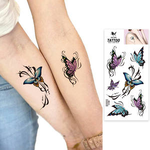 Coloré <span class=keywords><strong>papillon</strong></span> temporaire <span class=keywords><strong>tatouage</strong></span> autocollants étanche corps Art décalcomanies peau-sûr <span class=keywords><strong>tatouage</strong></span> pour femmes filles bricolage OEM en gros - Product Image 2