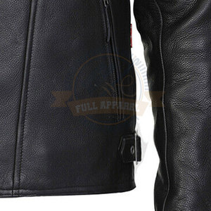 Meilleur Prix Veste de Moto d'Hiver pour Homme Cuir Véritable Coupe-Vent et Imperméable Teint Uni pour Vente en Ligne - Product Image 6