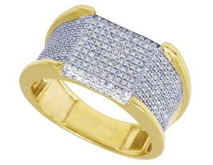 Anillo de plata esterlina 925 chapado en oro Moissanite Diamond Hip Hop Style para hombres - Product Image 2